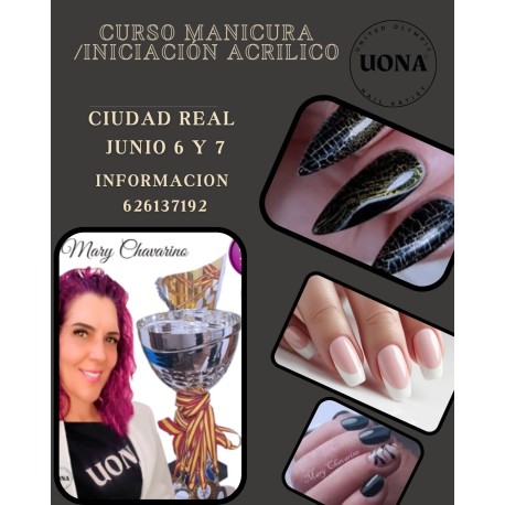 CURSO JUNIO UÑAS ACRILICO MANICURA Y DECORACION