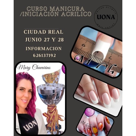 CURSO PRESENCIAL UÑAS ACRILICO MANICURA Y DECORACION