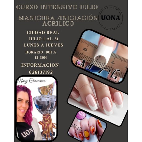 CURSO PRESENCIAL UÑAS INTENSIVO JULIO