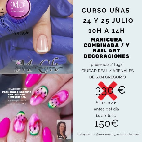 CURSO PRESENCIAL UÑAS ACRILICO MANICURA Y DECORACION